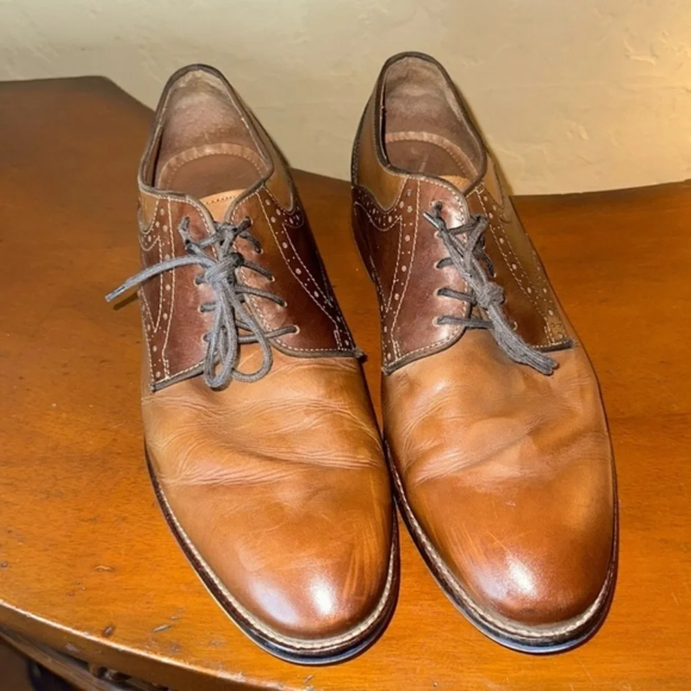 Johnston & Murphy Cognac Hughes Lace Up‎ Oxford, Model 59-12302 size 11.5